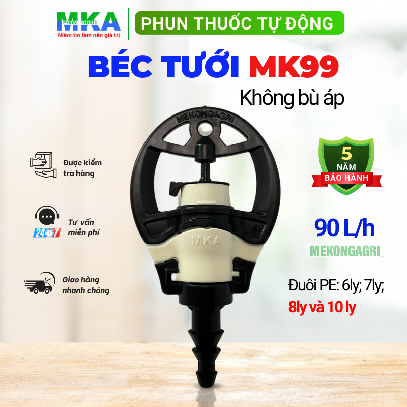 Béc tưới MK99 không bù áp lưu lượng 90 L/h